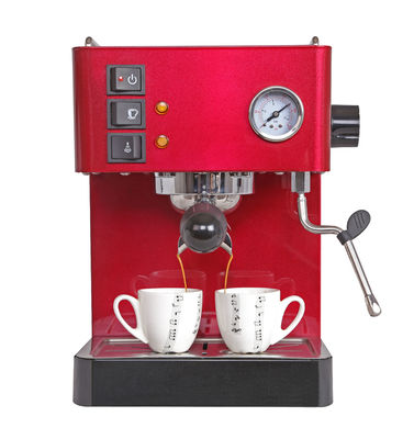 High Lever Switch Button Coffee Machines Espresso Food Grade Stainless Steel Color For Home Use 220V Steel Material